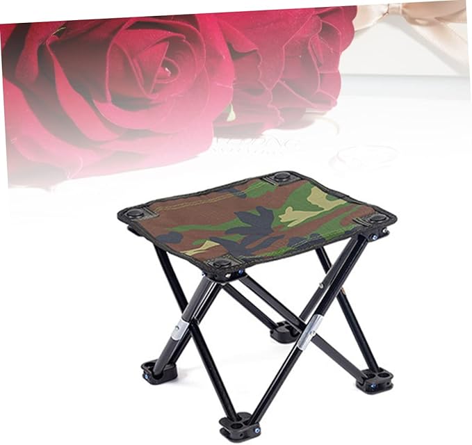 Multi-Functional Camouflage Folding Stool Portable Fishing Chair Recreational Accessory Sturdy Camping Seat Large Size