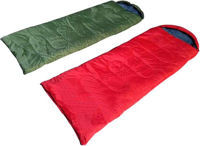 Kisangel Hooded Camping for Adults Lightweight Mummy Design with Drawstring Hood Thermal Blanket for Hiking Outdoor Activities and Cold Weather Use in Olive Green