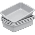 32 L Gray Commercial Bus Box Large Utility Bus Tub 4 Pack