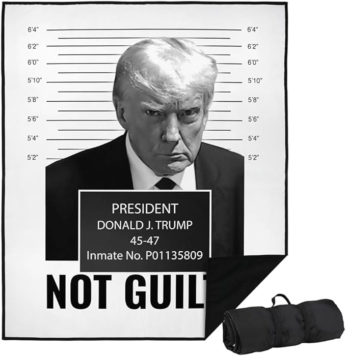 Generic Picnic Outdoor Blanket 50x60 Trump Not Guilty Foldable Blanket for Picnic Beach Camping Park Tailgate