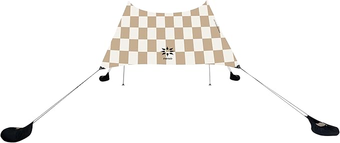 Neso Grande Portable Beach Tent Sun Shelter - Lightweight Beach Shade Canopy - Easy Setup for Family Outings - Patented Reinforced Corners - UPF 50+ Sun Protection - 7ft Tall 9 x 9ft