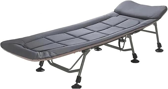 Raised Pillow Design Camping Cot for Adults Portable Folding Bed for Sleeping Tent Cot with Super Soft Removable Mattress