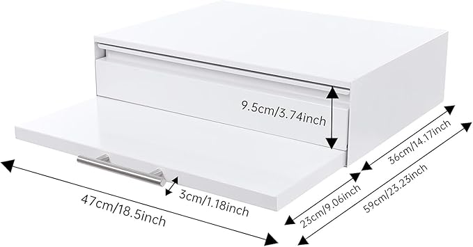 Pull Out Drawer Countertop Organizer Steel Microwave Stand Compact Storage Shelf for Kitchen Coffee Station Spice Rack Pantry (White)