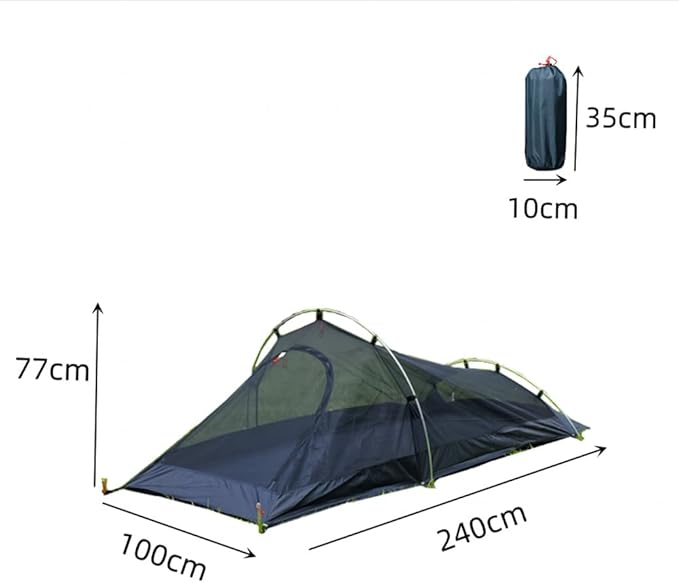Mesh Backpacking Tent Trekking Pole Tent1 Person Aluminum Pole Camping TentOutdoor Net