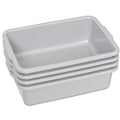 Light Gray Bus Tub 35 L Plastic Commercial Bus Tubs 4 Packs