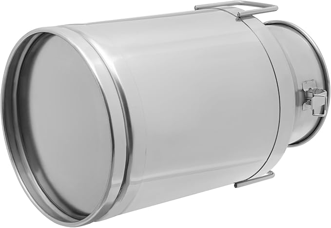 40L Stainless Steel Milk Can Heavy Duty Food Storage &amp Transport Container for Dairy Wine Grains Ideal for Home Farm &amp Commercial Use With a Faucet