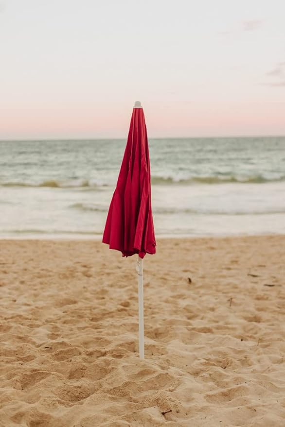 PICNIC TIME NCAA USC Trojans Outdoor Canopy Sunshade Beach Umbrella 5.5' - Small Patio Umbrella - Beach Chair Umbrella