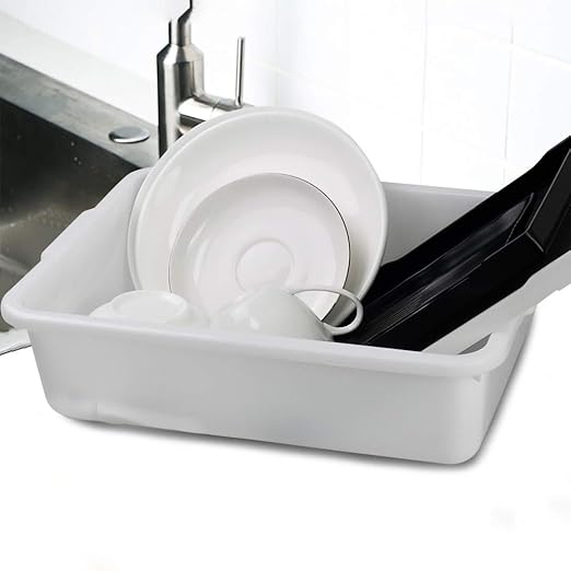 Small Bus Tubs Commercial Set of 4 Plastic Wash Basin 8 Liter