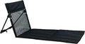 Beach Mat Lounge Chair Folding Beach Lounger with Breathable Mesh Backrest Lightweight Floor Chair for Swimming Pool Camping Fishing Hiking Travel(Black)