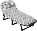 Folding Camping Cot for Adults Heavy Duty Outdoor Bed with Carry Bag Layer Travel Camp Cots Portable Cot Extra WideFolding Bed with Mattress 6 Position Adjustable Backrest Camping Cots for