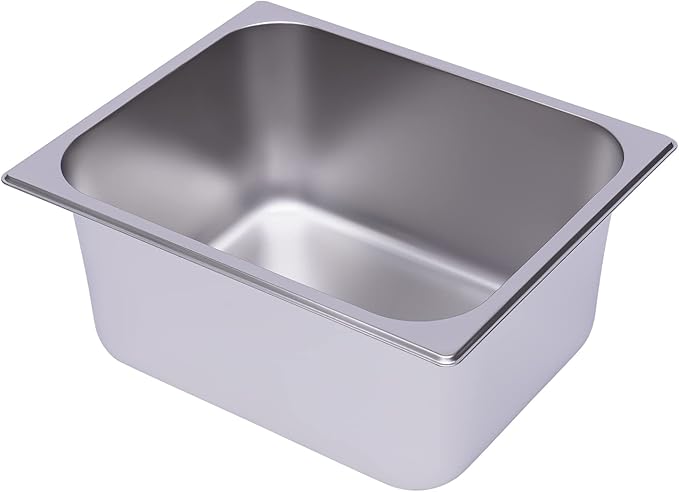 6 Pack 1/2 Size Stainless Steel Steam Hotel Pan 12.99x10.24x6in Steam Table Pan Food Service Pan for Party Kitchen Restaurant Hotel