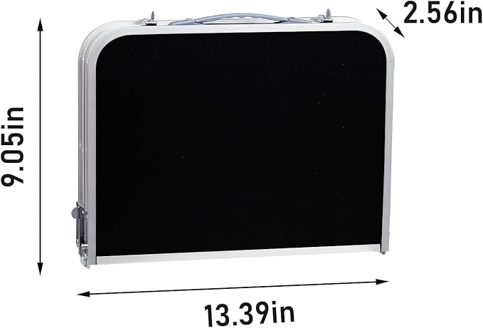 Portable Aluminum Folding Camping Table3-Height Adjustable Lightweight Outdoor Table with Mesh Storage Carry Handle for Picnic BBQ Beach Hiking (Black 2ft)