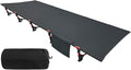 Sutekus Portable Camping Cot Sleeping Cot Ultralight Backpacking Cot Bed for Outdoor Hiking Travel Beach Mountaineering (Black)