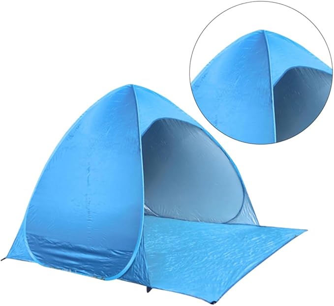 1Pc Automatic Beach Tent Lightweight Sun Shelter Quick Setup Seconds Portable Outdoor Camping Tent for Beach Party Fishing Hiking Blue