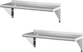 APLSS NSF Stainless Steel Wall Shelf 12 x 36 Inches - 2 Pack 230 lb Floating Mount Rack for Commercial &amp Residential Use