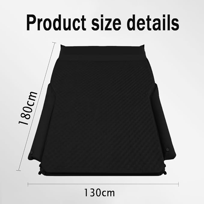 Car Air Mattress for MG ZR 5-Door/ZR 3-Door/MG ZT-T Foldable Thickening Quick Rebound Self-Driving Camping Travel Trunk MattressBlack-with Pillow