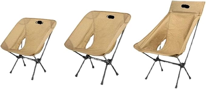 Compatible for 3F UL Gear Camping Folding Back Chair Ultra Light Fabric Fishing Chairs Beach Outdoor Equipment(Black)
