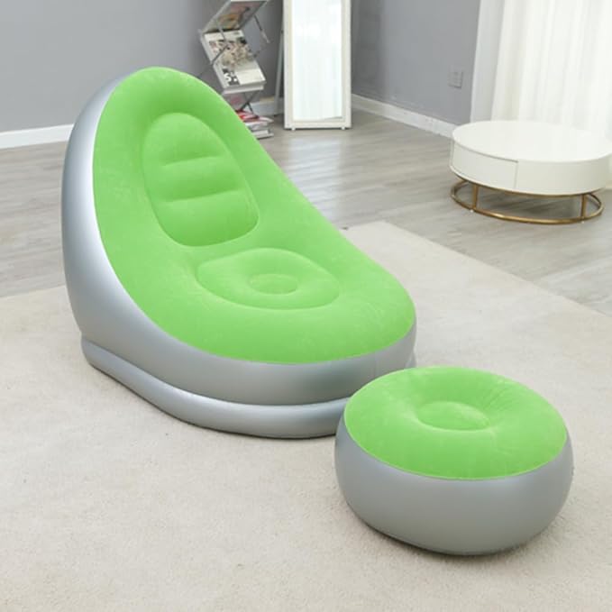 STARBRILLIANT Inflatable Deck Chair with Air Pump Lounger Sofa for Indoor Living Room Bedroom Outdoor Travel Camping Picnic Beach Chaise Lounges…