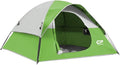 CAMPROS CP Tent 3 Person Camping Tents Gifts for Family Waterproof Windproof Backpacking Tent with Top Rainfly Easy Set up Small Lightweight Dome Tents Hiking Beach - Green