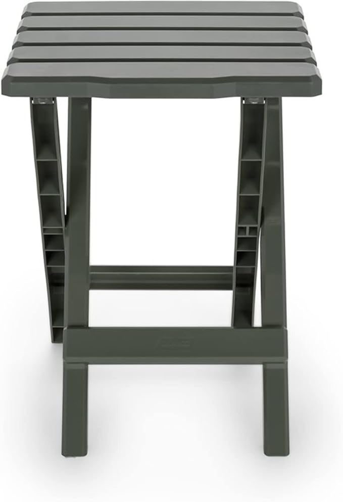 Camco 21042 Quick-Folding Adirondack Table Plastic Sage