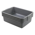 13 L Plastic Commercial Bus Tubs Grey Plastic Dishwashing Tub 4 Packs