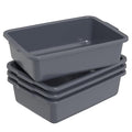 6 Packs 24 L Commercial Bus Tub Plastic Bus Tubs Deep Gray