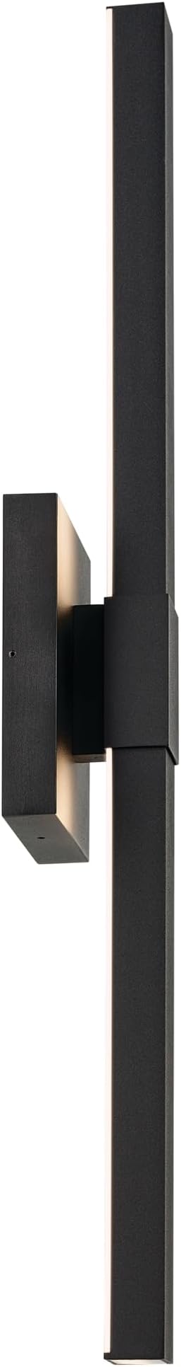 Kichler Nocar LED Textured Black Modern Garage or Patio Outdoor Wall Light for Outdoor Walls Exterior Doors Garage Porch or Patio Walls 30