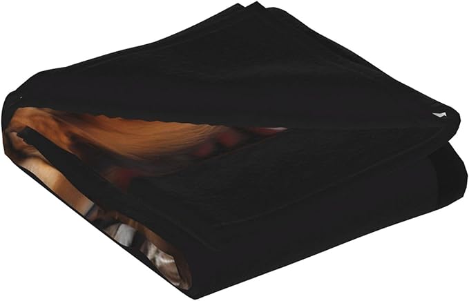 The Lion's Gaze Blanket.Super Soft Flannel Blanket 80x60 inches 100% Polyester for Warmth Perfect for beds Sofas and Camping.