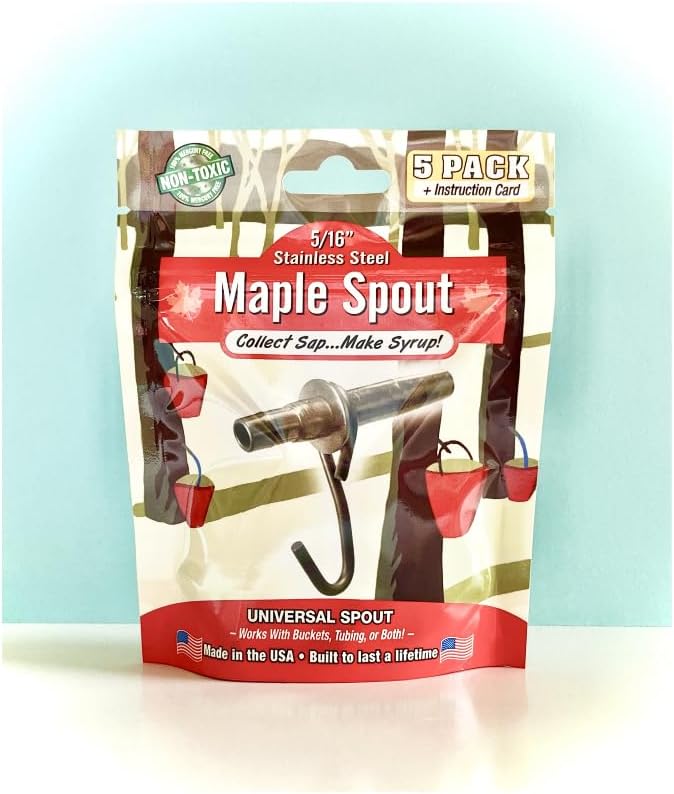 5/16 UNIVERSAL Stainless Steel Maple Spouts with Hooks – Premium Tapping Spiles for Collecting Sap &amp Making Maple Syrup (5)