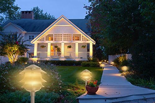 Westgate Lighting LED Area Light - Aluminum - Bronze Finish Pagoda Landscape Light - Warm White - Integrated SMD LED Tower All Accessories Included (4 Bronze)