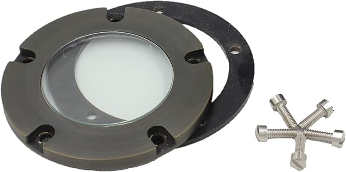 Ironsmith Lighting Products Decorative Solid Brass Cover Kit for In Ground Well Light - Oil-Rubbed Bronze Finish Stainless Steel Screws and Rubber Gasket Included - (Fixture Body Not Included)