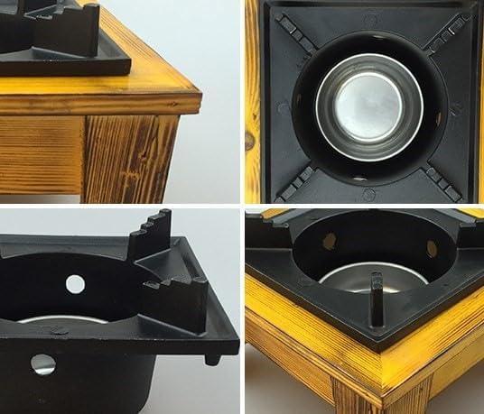 Jerliflyer Alcohol Wood StoveJapanese Portable Stove Belly Stove for Outdoor Picnic for Soup Pot Roasting Pan Kettle