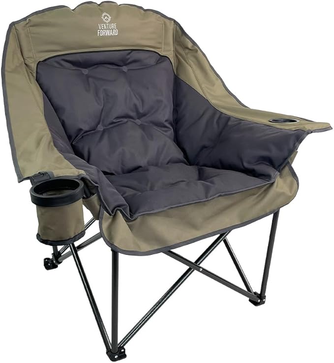 Oversized Folding Camping Chair - Portable and Comfortable 400 lbs. Weight Capacity - Perfect for Camping and Outdoor Activities