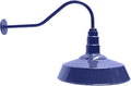 AGB101-AS18-BLUE Gooseneck Barn Light - Blue Outdoor Dome with Incandescent Downlight | Wall-Mount Fixture for Patios Gardens Pathways and Large Outdoor Living Spaces