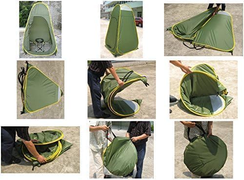Portable Instant Camping Pop Up Tent - Camping Beach Shade Outdoor Setup for Privacy Shower Toilet for Family Camping Hiking &amp Traveling Tent with Bag (Blue)