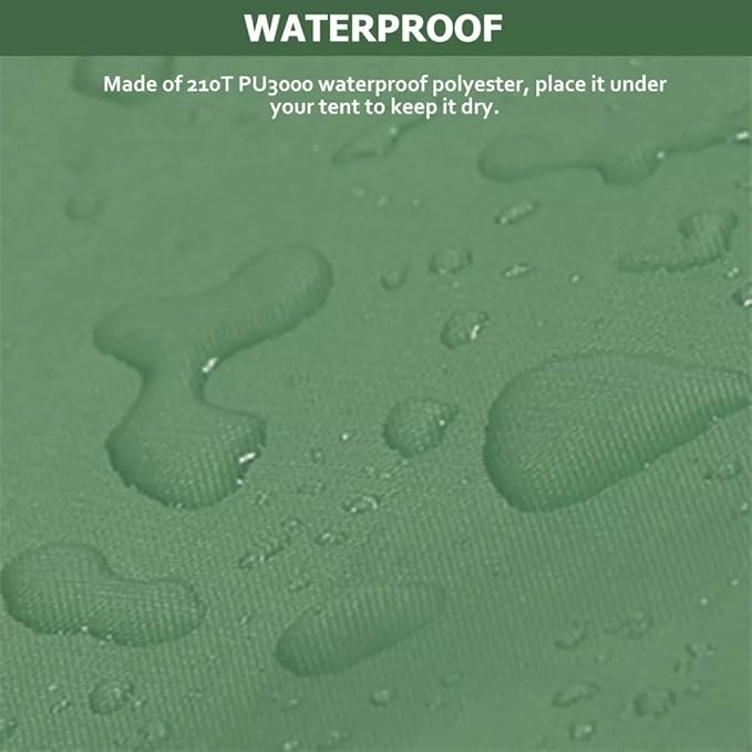 Tent Footprint KANCOKIT PU 3000 Waterproof Tent Ground Cloth Extra Large Size for 3-8 Person Family Camping Tents Ground Sheet Mat with 6 Tent Stakes for Camping Hiking Picnic Backpacking (6 x 7 FT)
