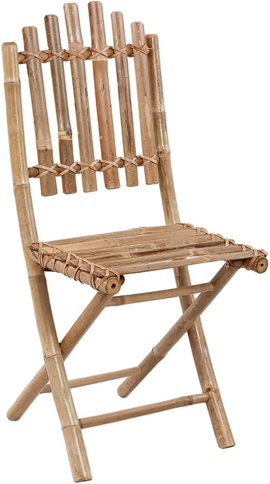 Patio Chairs Dining Chair Black Dining Chairs chairFolding Patio Chairs 2 pcs with Cushions BambooSuitable for Gardens courtyards