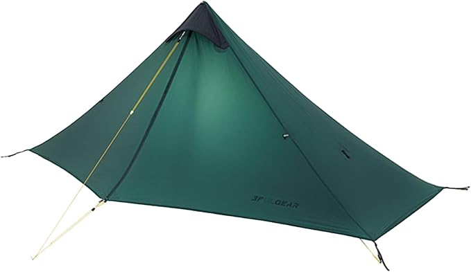 3FULGEAR Ultralight Tent for Backpacking LANSHAN 1 Trekking Pole Tent 1 Person 3/4 Season Lightweight Easy Set Up Double Layer Shelter Waterproof Tents for Camping Hiking Outdoor Mountaineering