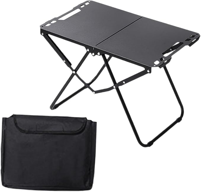 Folding Camping Table Foldable Table Multipurpose Portable Folding Table Outdoor Table for Camping Patio Barbecue Outdoor Black