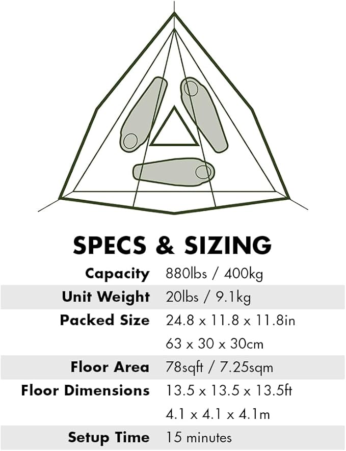 Tentsile Stingray V3 Tree Tent Camping Hammock Tent 3P Capacity Portable Tree House Shelter for Campers Backyards Campgrounds Designed in The UK