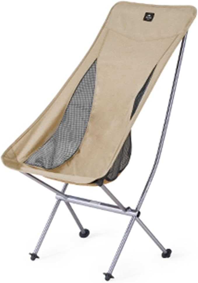 Naturehike Ultralight High Back Camping Chair - 3lb &amp 330lb Capacity Compact Folding Backpacking Chair for Adults Portable &amp Stable Lawn Chairs for Outdoor Beach Hunting Travel Fishing (K