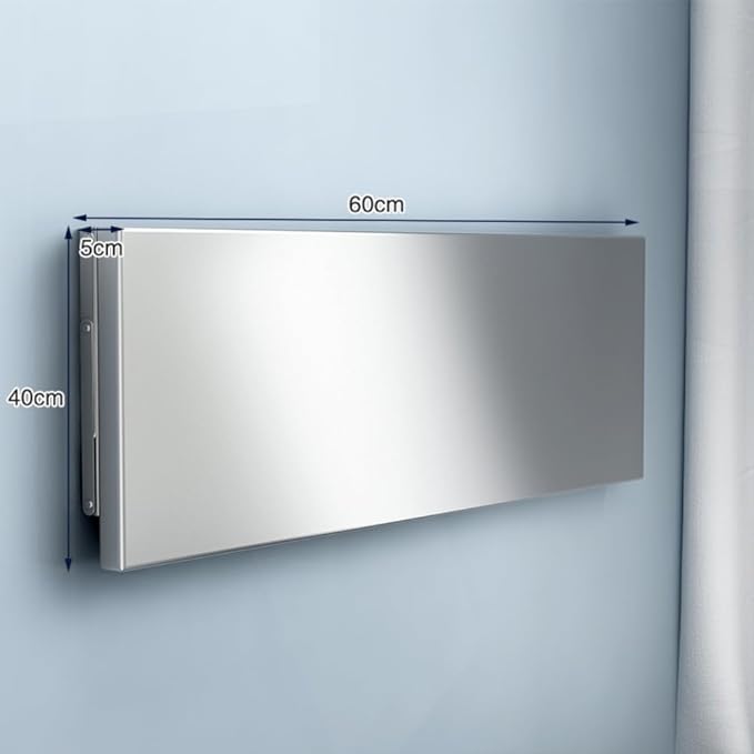 23.6 * 16in Medium Stainless Steel Folding Wall Shelf | Food Truck | Kitchen Restaurant Garage Laundry Utility Room Folding Concession Shelf
