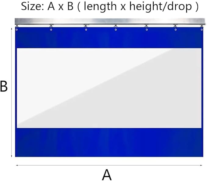 Rygcrud Garage Divider Curtains for Work Areas Industrial Divider Curtains Vinyl Panels Clear Tarp with Straight Track Outdoor Patio Waterproof Partition(13x8.9FT)