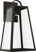 Capital Lighting 943713OZ-GL Leighton Wet Rated Minimal Emissions Design Clear Glass Outdoor LED Wall Lantern 1-Light 7 Watt 23 H x 12 W Oiled Bronze