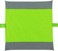 Dejaroo - Beach Blanket Nylon Sandproof Beach Mat Lightweight and Extra Large Picnic Blankets for The Beach Compact and Foldable Picnic Mat with Pouch and Pegs 90 x 108 Inches Green and Gray
