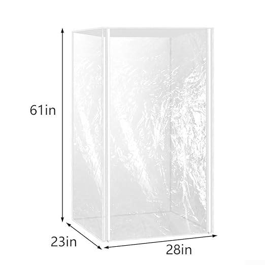 Heavy-Duty Transparent Foodservice Sheet Rack Cover Bakery - 28 x 23 x 61 - Easy Fold &amp Store(28 * 23 * 61in)
