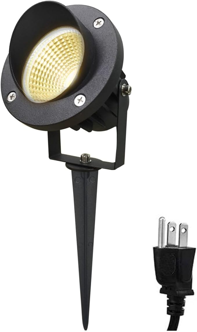 TOVEENEN LED Outdoor Landscape Spotlight Flag Light - 120V 20W Waterproof Spot Lights for Yard House Tree Christmas Lighting Warm White