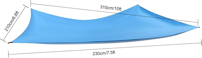 Camping HammockPortable Camping Hammock with Mosquito Net and Waterproof Tarp200kg Heavy-Duty Hammock for BackpackingHikingTravel-Lightweight and Compact Blue Design