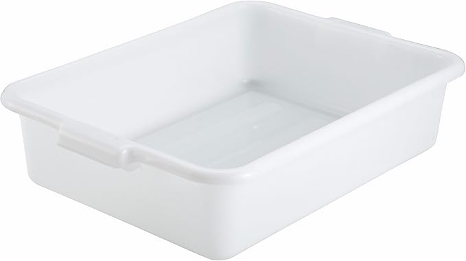 Winco Bus Box Dish Tub for Restaurants 5 White
