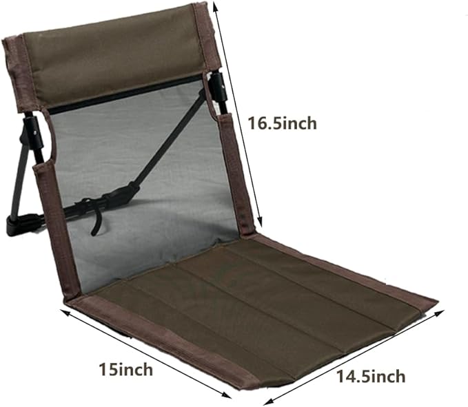 2 Pack Foldable Camping Chairs with Mesh BackrestUltra-Light Portable Beach Chairs with Carry Bag for Sunbathing Swimming Poolside Picnic Lawn Road Trips (Brown)